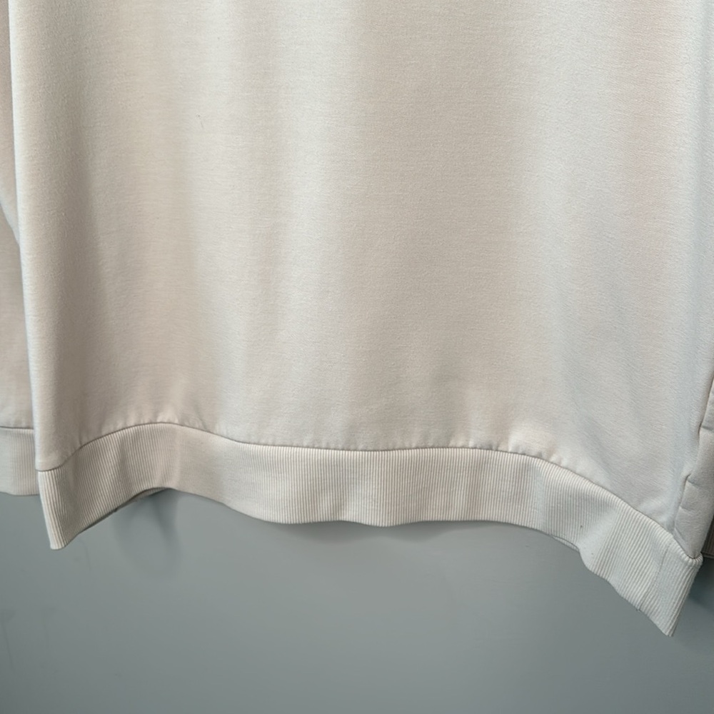Reitmans R Essentials Cream Crew Neck Pull Over Sweatshirt - Picture 3 of 11